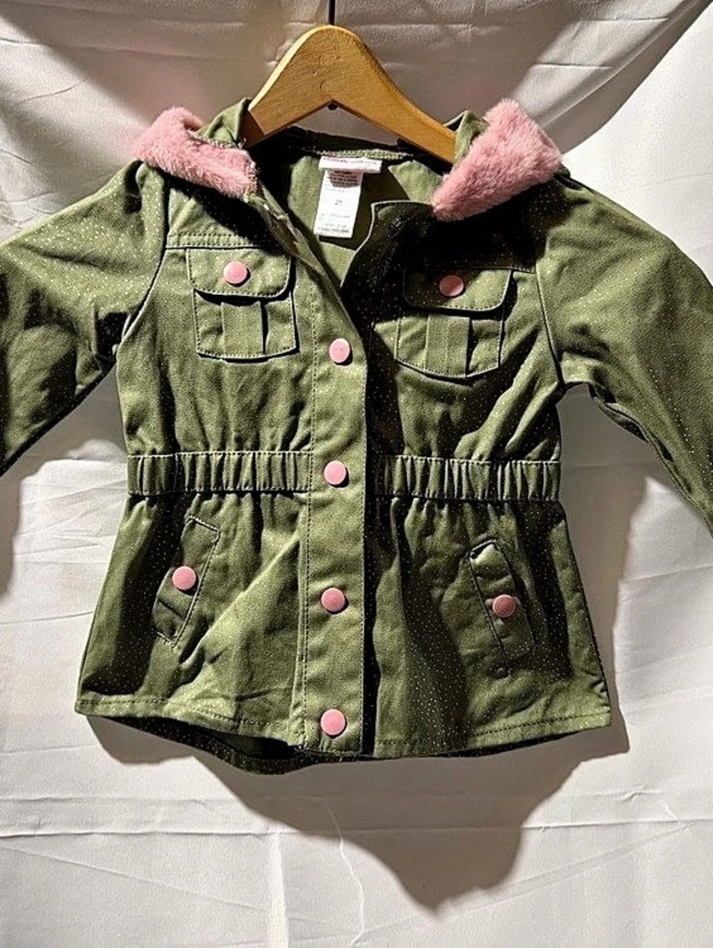 Little Lass Girls Green Jacket Size 2T NWT